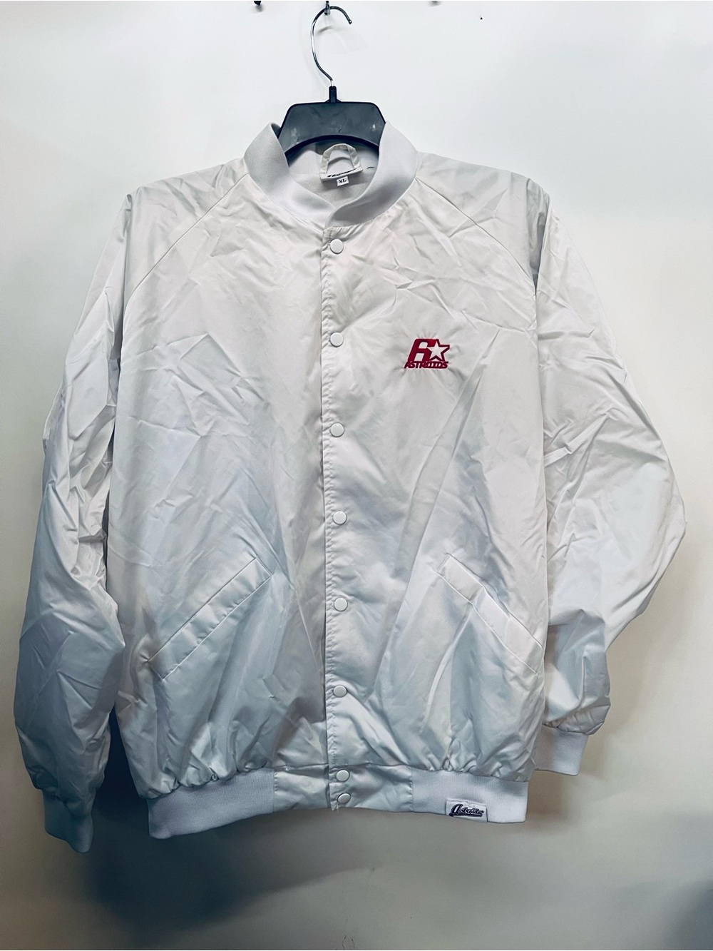 Vintage Houston Astros White Windbreaker Bomber Jacket
